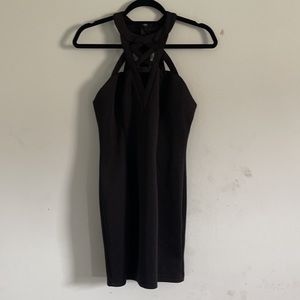 Black bodycon dress